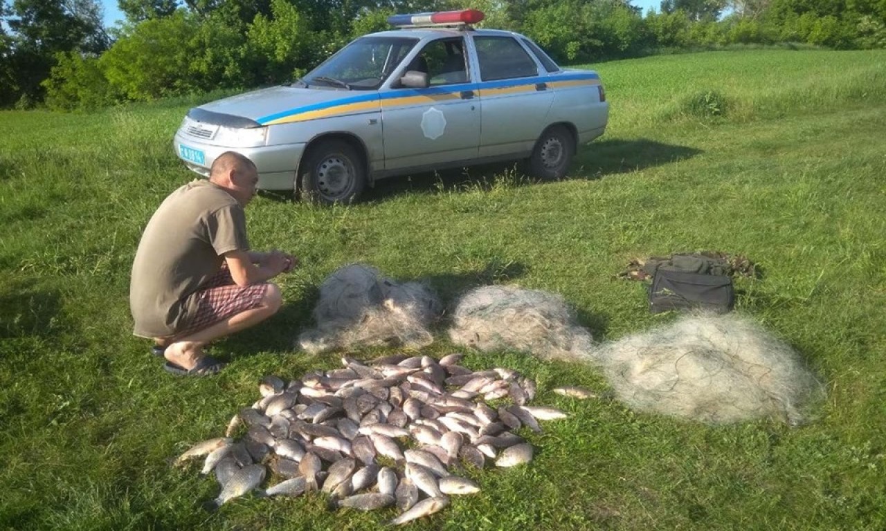 На річці Кропивна затримано браконьєра, що виловив майже півтори сотні карасів