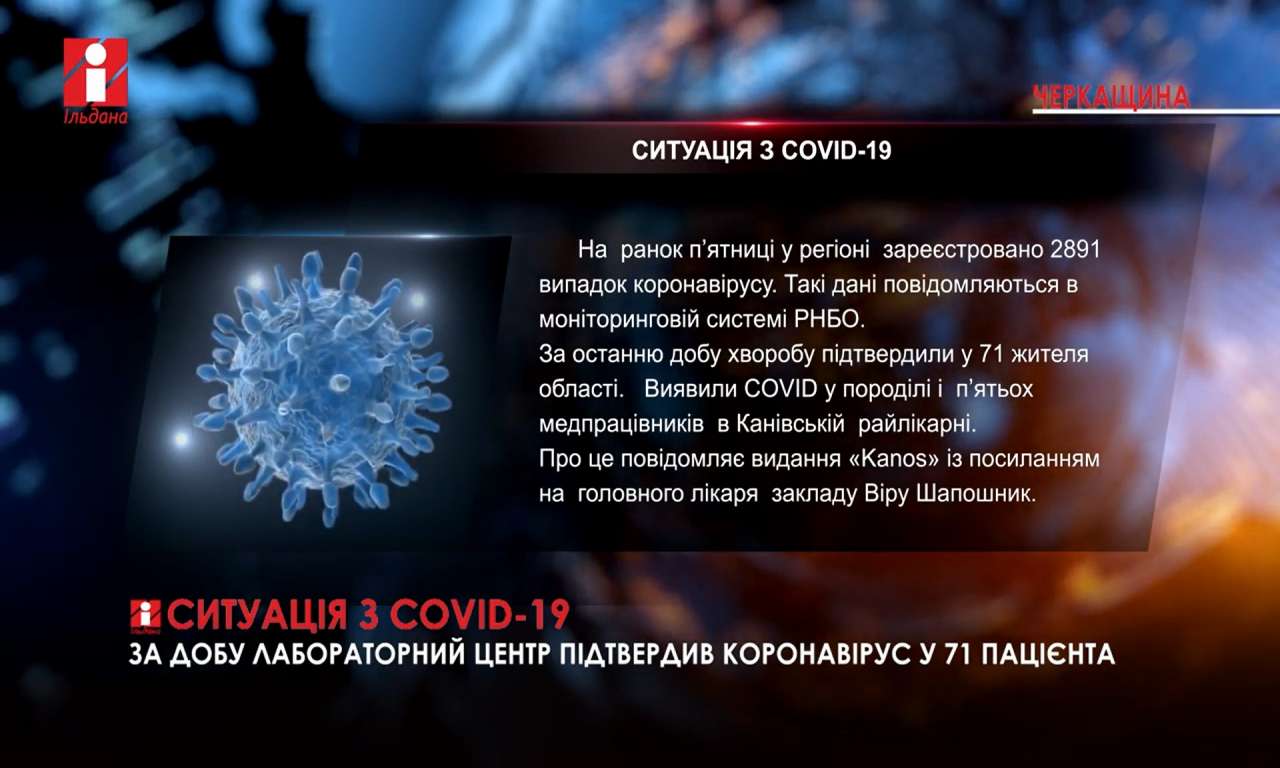 Ситуація з COVID-19: вірус виявили у породілі і п’ятьох медпрацівників  в Канівській  райлікарні (ВІДЕО)